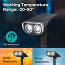Consciot Solar Spotlights Outdoor, Daylight IP67 Waterproof 2-in-1 Solar Spot Lights, Durable Christmas Decorations Lights for Garden Yard Pathway Driveway Porch Walkway, Auto On/Off, 6 Pack by GreenHaven Gardens