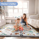 Car Portable Baby Play Mat 50x50 Playpen Mat Upgraded Thicken Baby Floor Play Mat Non-Slip Cushioned Crawling Mat Waterproof Activity Playmats for Babies Toddlers Infants (50x50, Letter Car) by TinyTreasures Baby Boutique