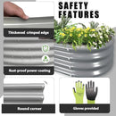 2 Pack 8x4x1FT Galvanized Raised Garden Bed Kit Oval Metal Ground Planter Box Outdoor Bottomless Planter Raised Beds for Vegetables Flowers Herbs Fruits, Gray by CozyNest Decor