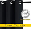 NICETOWN Blackout Curtain Panels 95" L - Window Treatment Energy Saving Thermal Insulated Solid Grommet Blackout Drapes for Living Room (Black, 1 Pair, 80 by 95-Inch) by TinyTreasures Baby Boutique