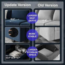 Belffin Modular Velvet Sectional Sofa with Chaise Lounge Sectional Sleeper Sofa with Storage Chaise Bed Couch for Living Room Blue by CozyNest Decor