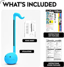 Otamatone Japanese Electronic Musical Instrument Portable Music Synthesizer from Japan by Maywa Denki Educational Fun Gift for Children, Teens & Adults - Black White Blue Set by TinyTreasures Baby Boutique