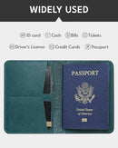 ALLIVE Passport Holder for Travel Women Men,Genuine Leather Passport Cover Wallet,Travel Must Haves Airport Essentials Travel Gifts Blue by TinyTreasures Baby Boutique
