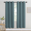 NICETOWN Greyish Blue Bedroom Curtains 72 inches Long, Grommet Blackout Thermal Insulated Window Treatment Room Darkening for Bedroom/Home Office, 2 Panels, W37 x L72 by TinyTreasures Baby Boutique