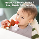 Haakaa Baby Fruit Food Feeder & Mini Freezer Nibble Tray Combo, Breastmilk Popsicle Molds for Baby Cooling Relief, BPA Free Silicone Feeder for Safe Infant Self Feeding, 4 Month+ (Copper) by TinyTreasures Baby Boutique