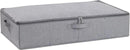 Underbed Storage Box, 23.6 x 11.8 x 5.9 Inch Clothes Organizer With Sturdy Structure and Reinforced Handles for Blanket, Sheets, Pillows, Towels, Shoes, Grey, 1 Pack by CozyNest Decor