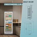 Tylza 13.8 Cu Ft Commercial Refrigerator with Glass Door Display Beverage Fridge, Upright Beverage Cooler Merchandiser, Low Noise, Fast Cooling, White by CozyNest Decor