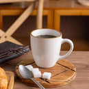 GBHOME Ceramic Coffee Mugs Set of 6, 12oz Stoneware Coffee Mugs Set For Dad Mom Women MEN, Light Weight Ceramic Coffee Cups for Latte/Tea/Beer/Hot Cocoa, Dishwasher & Microwave Safe-Pearl White by CozyNest Decor