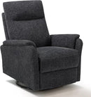 COLAMY Swivel Recliner Chair with Footrest, High Back with Double-Layer Cushion, Glider Recliner for Nursery & Living Room, Bedroom, Dark Grey by TinyTreasures Baby Boutique