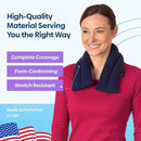 SunnyBay Microwave Heating Pad, Microwavable Heated Neck and Shoulder Wrap, Soothing Weighted Moist Heat or Ice Pack with Flaxseed and Lavender, FSA HSA Eligible, 26x5 Inches, 2.5 lbs, Navy Blue