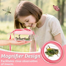 2 Set Bug Catcher for Kids- Educational Bug Catching Kit Including Butterfly Net, Insect Clip, Tweezer, Outdoor Toys for Kids Ages 3-10 (Pink) by TinyTreasures Baby Boutique
