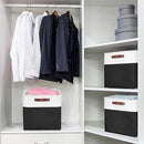 13x13 Cube Storage Bins, Collapsible Fabric Storage Box, 4 Pack Closet Baskets with Handles for Organizing, Shelf, Toys, Clothes, Home, Office, Nursery (Black&White) by CozyNest Decor