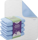 Incontinence Bed Pads - 18x24 | Cotton Blend | Washable Bed Pads for Adults, Children, Pets and Seniors Waterproof | Pack of 4, Blue, by Royal Care by TinyTreasures Baby Boutique