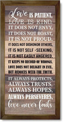 Love is Patient Love is Kind Wall Art, 1 Corinthians 13 Wall Art, God Walls Decor, Hanging Frame Bible Verses Walls Décor, Christian Gift by CozyNest Decor