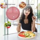 10 Pcs Unbreakable Divided Plates for Kids Adults, 9 Inch Round Portion Control Plate, 3 Compartment Plates with Dividers, Lightweight Reusable Dinnerware Portion Control Plastic, Dishwasher Safe by CozyNest Decor