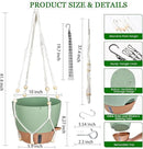 10 Inch Hanging Planters for Indoor Plants, 2 Pack Self Watering Hanging Baskets Flower Pots with Drainage Hole, Visual Reservoir & 2 Kinds of Plant Hanger for Outdoor Garden Home Decor by GreenHaven Gardens