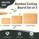 Bamboo Cutting Board Set Non Slip Feet with Holder Over Sink Kitchen Gadgets Charcuterie & Chopping Board Apartment Essentials New Home Must Haves Things Stuff Accessories House Housewarming Gifts by CozyNest Decor