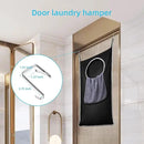 KEEPJOY 2 Pack Door Hanging Laundry Hamper, XL Hanging Bag with Large Opening and 2 Hooks for Whole Family - 36.5X22.5 inch - Black (2pack) by CozyNest Decor