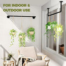 2Pc Hanging Planters for Indoor Plants Plant Hanger Indoor Hanging Plant Holder Black Metal Rod(Pot/Chain/Plant not Included by GreenHaven Gardens