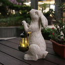 Garden Statues Rabbit with Solar Lights-Bunny Figurine Outdoor Easter Decorations Rabbit Decor for Lawn,Balcony-Yard Art Garden&Patio Decor,Unique Housewarming&Birthday Gifts for Women by GreenHaven Gardens