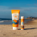Badger Kids Mineral Sunscreen Combo, SPF 40 Cream + SPF 35 Kids Face Stick, Organic Sunscreens w/Mineral Zinc Oxide, Water Resistant, Reef Safe Broad Spectrum, Tangerine & Vanilla Scent, 2-Count by TinyTreasures Baby Boutique