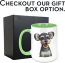 Personalized Coffee Mug, Custom Photo Caricature Gift, Funny Customized Coffee Gift for Men & Women, Custom Mugs with Pictures, Light Green 15oz Customized Ceramic Tea Cup by TinyTreasures Baby Boutique