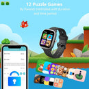 Kids Wach for Girls Boys 6-15 Year Old - Smart Watch for Kids 1.8" Fitness Tracker,No Phone Needed,Pedometer Sleep Monitor Heart Rate Waterproof,Puzzle Game for Girls Boys Teens Birthday Gift (Black) by TinyTreasures Baby Boutique