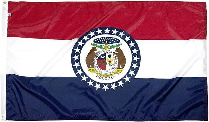 FlagSource Missouri Nylon State Flag, Made in the USA, 5x8'