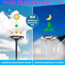 3500W Commercial Solar Round 360° Wide Angle Pole Outdoor Lamp Post Light with 98 inch Pole IP67 Waterproof With Remote