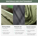 ETROL Camping Hammock with Mosquito Net,3 in 1 Function Parachute Portable Hammock,Double & Single Hammocks Tent for Travel Outdoor Indoor Hiking Patio - with Tree Straps,Carabiners,Aluminium Poles by GreenHaven Gardens