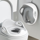 Potty Training Toilet Seat, Toddler Toilet Seat Attachment with Safety Handles, Detachable Soft Cushion, Anti-Slip Design and Splash Guard, Baby Toilet Seats for Kids, Boys and Girls (Grey) by TinyTreasures Baby Boutique