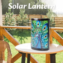 Hanging Solar Lantern Outdoor Waterproof Peacock Solar Lights Glass Tabletop Decorative Lamp for Outdoor Patio Garden Outside Yard Decor by GreenHaven Gardens