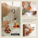 Nueplay Bathtub Toys for Toddlers 18M+，Baby Bath Toys with Animal Finger Puppets，Stackable Boat Train，Easter Bunny Gifts for Baby & Toddlers Set of 6 by TinyTreasures Baby Boutique
