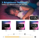 SZELAM Digital Clock Large Display, LED Electric Alarm Clocks Mirror Surface for Makeup with Diming Mode, 3 Levels Brightness, Dual USB Ports Modern Decoration for Home Bedroom Decor-White (001) by CozyNest Decor