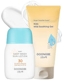 Baby Kids Easy Wash Sun Lotion SPF 30 & Mild Soothing Gel - Zinc Oxide Mineral Sunscreen & After Sun Relief - Korean Skincare for Sensitive Skin - Vegan Hypoallergenic, 2.11oz & 5.07oz by TinyTreasures Baby Boutique