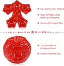 RoomyRoc Magnetic Fidget Sphere - Pentagons Magnets Balls - 12 Piece Set - Crystal Red - Magnet Fidgets Toy - Creativity Beyond Imagination, Inspirational, Recreational, Desk Toys for Adults by TinyTreasures Baby Boutique