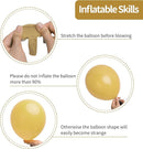 RUBFAC 129pcs Light Brown Balloons Different Sizes 18 12 10 5 Inch Latex Tan Balloon Kit for Birthday Party Baby Shower Wedding Anniversary Decoration by TinyTreasures Baby Boutique