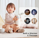 Portable Milk Warmer Pro for Travel, Detachable Bottle Warmer with Rapid and Stable Heating for Breast Milk & Water, 17.5 oz Capacity and Extended Battery Life for on the Go by TinyTreasures Baby Boutique