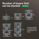 VIVOSUN 2-Pack 5 Tier Vertical Gardening Stackable Planter for Strawberries, Flowers, Herbs, Vegetables, Grey by GreenHaven Gardens