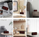 Battery Operated Digital Clock: Cordless Small Alarm Clock for Bedroom Travel - Large Numbers 4 Dimmers for All Ages Red Digits by TinyTreasures Baby Boutique