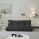 Luxury Sofa Couch Chair, Lazy Floor Seating, Fireside Bean Bag Chair, Ergonomic Tatami Sofa Lounger for Living Room, Bedroom, Office, 3 Seat, Black by CozyNest Decor