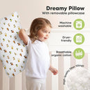 KeaBabies Toddler Pillow with Pillowcase, Jumbo 14X20 - Soft Organic Cotton Toddler Pillows for Sleeping - Machine Washable - Perfect for Travel, Toddler Bed Set (Construction) by TinyTreasures Baby Boutique
