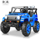Hikole 24V Kids Ride on Car - 2 Seater, 4WD/2WD Switch, 4x200W Motor, Remote Control, 3 Speeds, LED Lights, Safety Belt, Off-Road Electric Vehicles for Boys Girls, Blue by TinyTreasures Baby Boutique