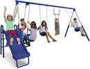 Sportspower Arcadia Swing Set - Outdoor Heavy-Duty Metal Playset for Kids with Slide by TinyTreasures Baby Boutique