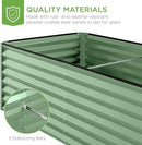 Best Choice Products 8x4x2ft Outdoor Metal Raised Garden Bed, Deep Root Planter Box for Vegetables, Flowers, Herbs, and Succulents w/ 478 Gallon Capacity - Sage Green by GreenHaven Gardens