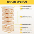 CREWORKS 5 Layer Bee Hive, Beehive for Honey, Bee Box Beekeeping Supplies, Hive Kit for Starter Beekeeper (No Frames)