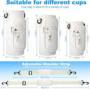 Water Bottle Holder with Strap for Hydroflask 32oz 40oz, Carrier Sling Bag with Phone Pocket Sleeve for Men Women Hiking Camping Travelling（Cream40oz） by TinyTreasures Baby Boutique