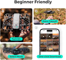 X1 Drone with Camera, Self-Flying Camera Drone with Follow Me Mode, Foldable Mini Drone with HDR Video Capture, Palm Takeoff, Intelligent Flight Paths, Hands-Free Control Black (Combo Plus) by TinyTreasures Baby Boutique