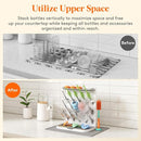Lifewit Large Baby Bottle Drying Rack with Drain Mat, 15 Hooks Vertical Rack Dryer with Removable Pacifiers Box, Drip Tray, Space Saving Countertop Holder Organizer for Weighted Straws, Pump Parts by TinyTreasures Baby Boutique