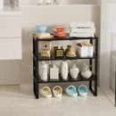 Expandable Spice Rack,Stackable Storage for Cabinet, Multi-Functional Kitchen Shelving,Height-Adjustable,Sustainable Organizer Solution(1Pack/Black/Large) by CozyNest Decor